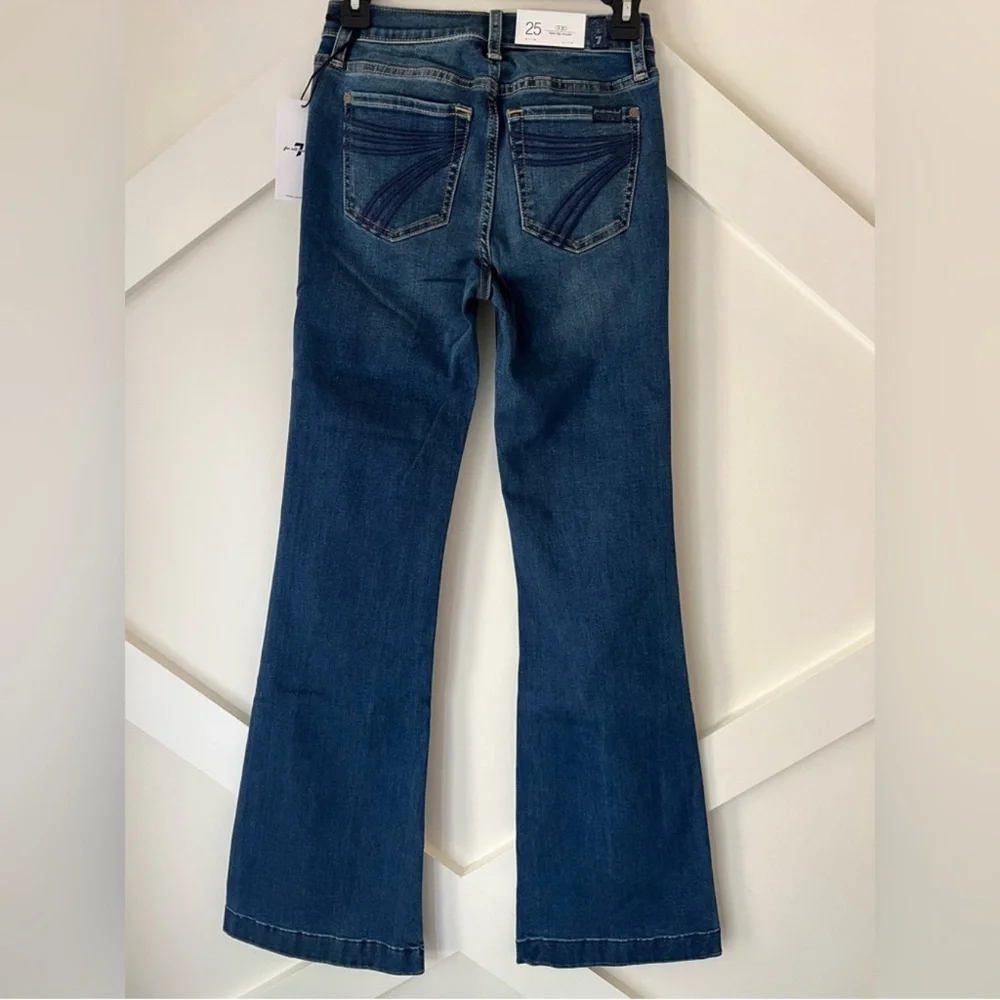 7 For All Mankind Dojo Original Jeans Women's Flare Leg Trousers NWT Size 25 AUM